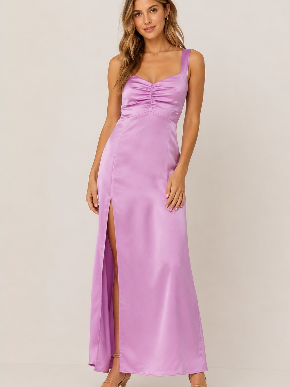 Show Me Your MuMu NWT Mina Midi Dress Rose Pink Satin Event Wedding Formal